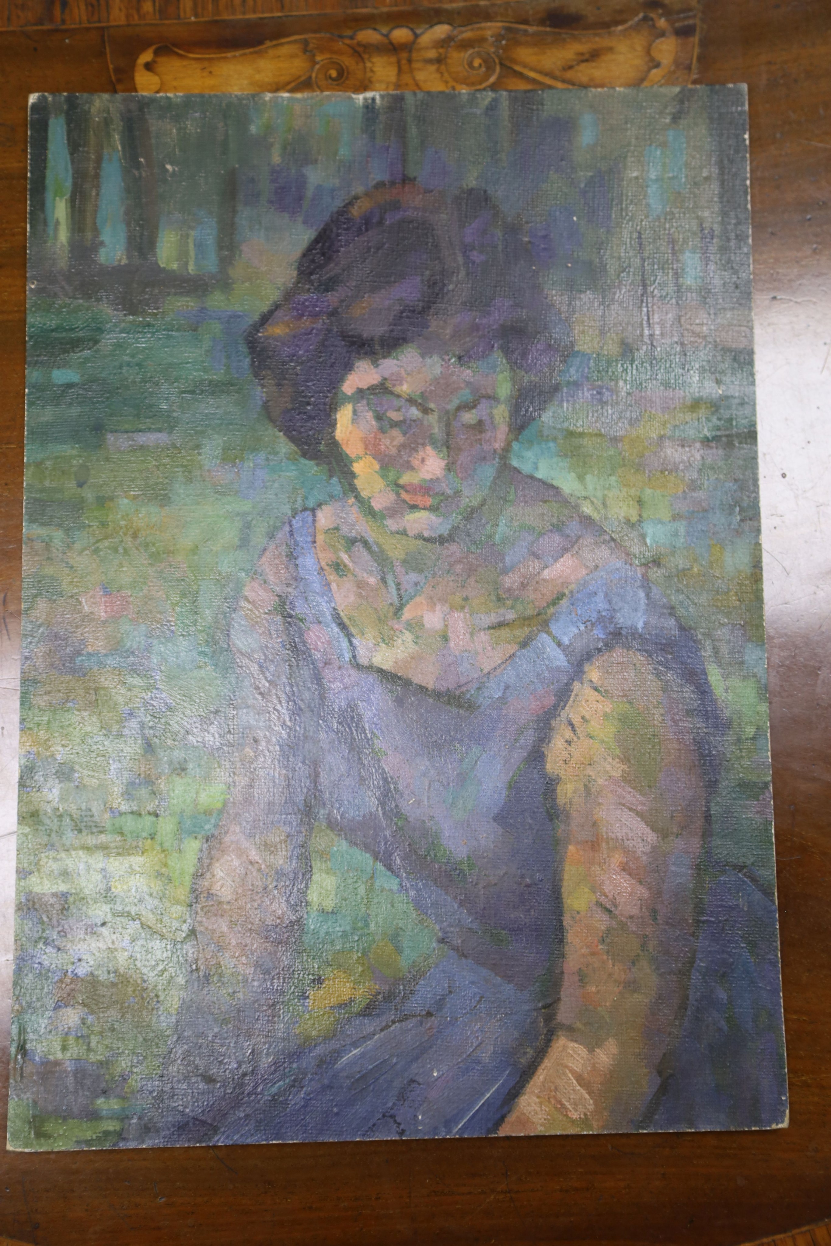 Michael Cadman (1920-2010), fourteen assorted oils on board, mostly landscapes, largest 30 x 46cm, mostly unframed and many unsigned, together with a sketch book